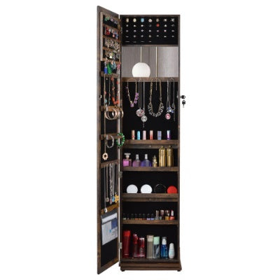 Full Length Mirror 360 Swivel Jewelry Cabinet